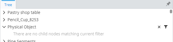 No matches for current filter